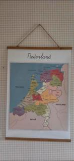 Schoolkaart van Nederland, Ophalen of Verzenden, 1800 tot 2000, Nederland, Landkaart