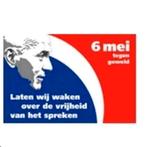 Pim Fortuyn vlag (150 x 0.92) ''6 mei tegen geweld'', Nieuw, Ophalen of Verzenden