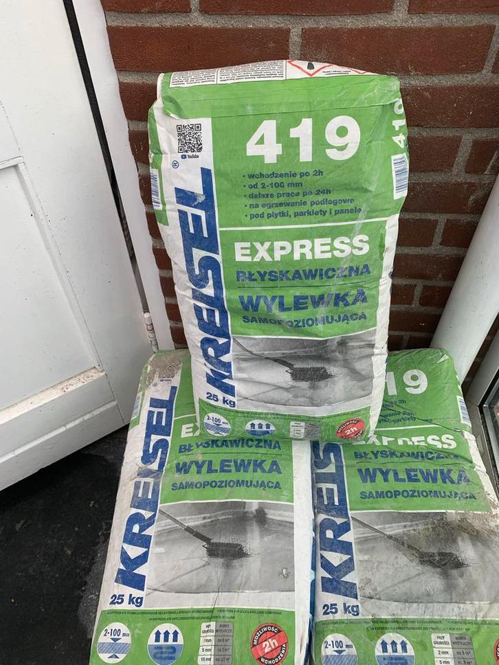 Kreisel 419 Express Egalisatie Mortel - 25 kilo 5zakken, Doe-het-zelf en Verbouw, Metselstenen, Nieuw, Overige typen, Ophalen of Verzenden