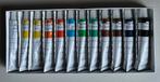 12 tubes acrylverf nieuw in doosje 22,5 x 10 cm, Hobby en Vrije tijd, Ophalen of Verzenden, Nieuw