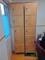 Twee mooie houten lockers 5-vaks, Huis en Inrichting, Kasten | Lockerkasten, Ophalen, Zo goed als nieuw