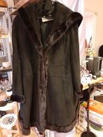 Mooie Marco Gianoti jas met bont, Maat 38/40 (M), Zwart, Ophalen of Verzenden, Zo goed als nieuw