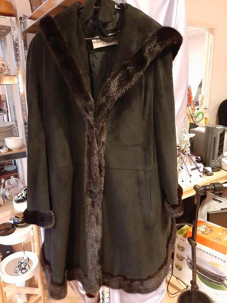 Mooie Marco Gianoti jas met bont, Kleding | Dames, Jassen | Winter, Zo goed als nieuw, Maat 38/40 (M), Zwart, Ophalen of Verzenden