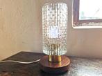 Mid-Century lamp van Teak, Messing en Glas, Huis en Inrichting, Lampen | Tafellampen, Ophalen, Gebruikt, -, Glas