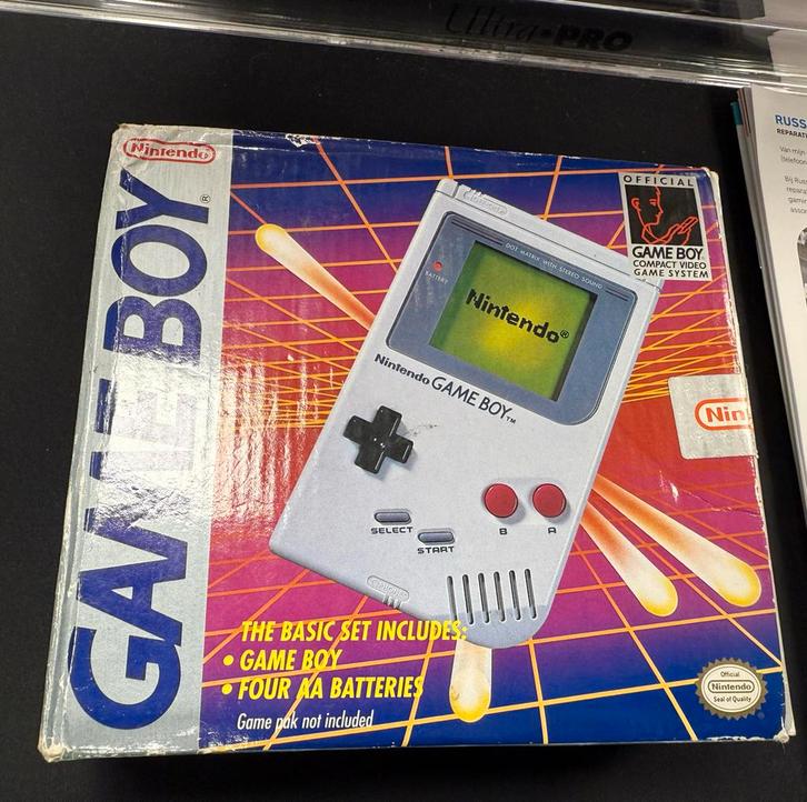 Game Boy Classic met Tetris + Doos, Spelcomputers en Games, Spelcomputers | Nintendo Game Boy, Gebruikt, Game Boy Classic, Met games