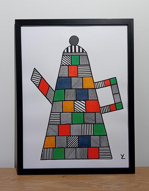 Bijzondere Moderne Koffiekan. Special Art., Antiek en Kunst, Kunst | Designobjecten, Ophalen of Verzenden