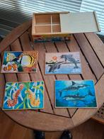 4 houten creatieve kinderpuzzels, Ophalen of Verzenden, Zo goed als nieuw