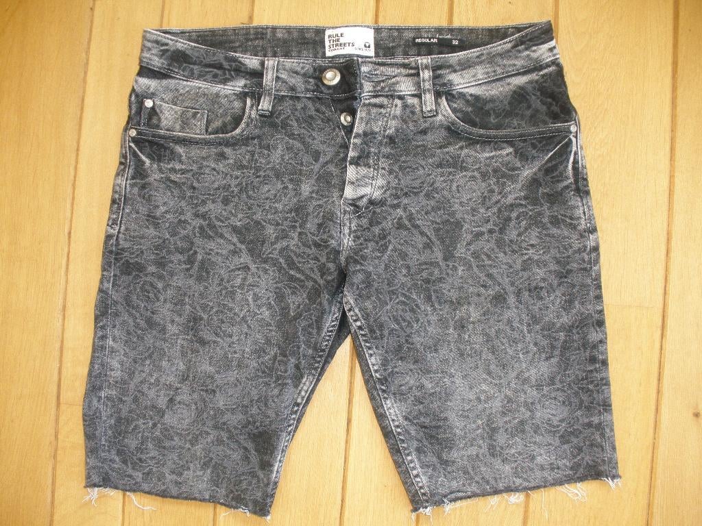 RULE THE STREETS spijker bermuda zwart maat 32, Kleding | Heren, Spijkerbroeken en Jeans, Zwart, W32 (confectie 46) of kleiner