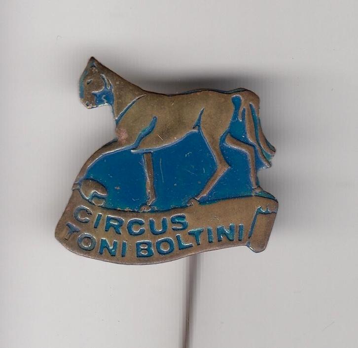 Circus Toni Boltini paard speldje, Verzamelen, Speldjes, Pins en Buttons, Gebruikt, Speldje of Pin, Overige onderwerpen, Ophalen of Verzenden