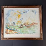 Paris, Parijs, kunst, seine au Pont d’ Austerlitz, origineel, Ophalen of Verzenden