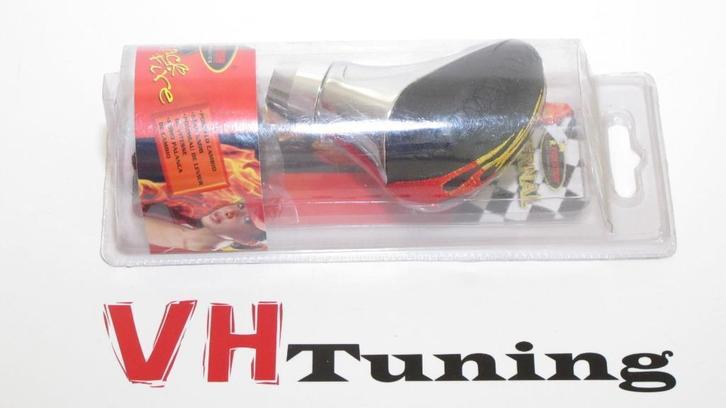 R. EVOLUTION 17409 pookknop chroom zwart vlammen, Auto diversen, Tuning en Styling, Ophalen of Verzenden