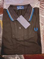 Fred Perry polo shirt mt 40 zwart wit blauw, Verzenden, Zwart, Nieuw, 37 mount pleasant, clerkenwell. Londen