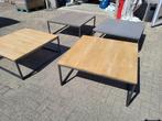 4 stuks nieuwe salontafels eiken met rvs frame in 1 koop, Nieuw, 50 tot 100 cm, Ophalen of Verzenden, Minder dan 50 cm