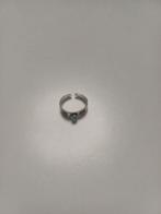 Zilveren Teenring met Blauwe Steen, Sieraden, Tassen en Uiterlijk, Ringen, Ophalen, Met edelsteen, Dame, Zilver