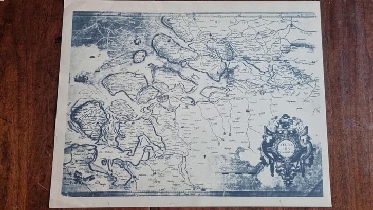 Oude Landkaart Zeeland - Comitatus, Boeken, Atlassen en Landkaarten, Gelezen, Landkaart, Nederland, Voor 1800, Ophalen of Verzenden