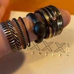 iXXXi ring maat 19 - zwart met rosé goud, Sieraden, Tassen en Uiterlijk, Ringen, Ophalen of Verzenden, Zo goed als nieuw, Zwart