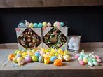Complete Paasdecoratie set – Kransen, verlichting & eitjes, Ophalen, Zo goed als nieuw
