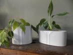prachtige set antieke art deco bloempotten porselein vintage, Ophalen