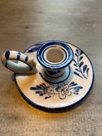 Delfts Blauw blaker Kandelaar met Handvat, Huis en Inrichting, Woonaccessoires | Kandelaars en Kaarsen, Overige materialen, Wit