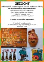 Gezocht: Carnaval Jaarmotto's Tilburg (Kruikenstad), Ophalen, Gebruikt