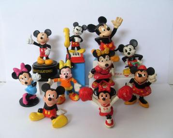 Walt Disney Figuurtjes Mickey Mouse en Minnie Mouse