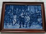 Delfts Blauw Nachtwacht Tegeltableau in Lijst, Ophalen