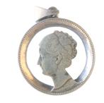 Hanger ketting uitgesneden 1 gulden 1931 Wilhelmina opgestok, Ophalen of Verzenden, Zilver, Nederland