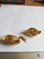 ( gouden ) zwanen bakjes   metaal  verguld ?  gold plated ?, Verzamelen, Ophalen of Verzenden, Zo goed als nieuw, Dier