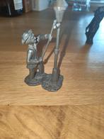 Tinnen lantaarnaansteker Daalderop met brons accenten, Ophalen of Verzenden