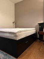 IKEA BRIMNES bed frame 160x200 met lattenbodems, Huis en Inrichting, 160 cm, Ophalen of Verzenden, Zo goed als nieuw, Hout