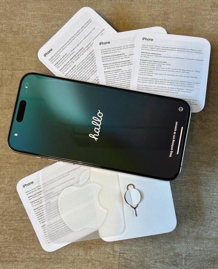 iPhone 15 Pro 128GB Naturel ( NIEUWSTAAT + 100% BATTERIJ ), Telecommunicatie, Mobiele telefoons | Apple iPhone, Zo goed als nieuw