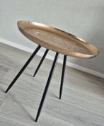 Bijzettafeltje - goud/zwart - 41 cm hoog, Huis en Inrichting, Ophalen, Minder dan 45 cm, Minder dan 55 cm, Metaal of Aluminium