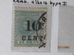 Nico Suriname 32d gestempeld 1898, Postzegels en Munten, Ophalen of Verzenden, Gestempeld