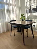 Vintage Louis van Teeffelen Uitschuifbare Eettafel, Ophalen, Gebruikt, 100 tot 150 cm, Teakhout