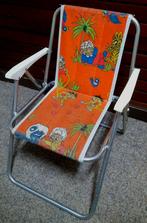 Retro/ vintage oranje inklapbaar kinderstoel/ klapstoeltje, Ophalen, Zo goed als nieuw, Campingstoel