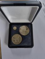 Zilver muntset Koningin Emma, echtgenoot en dochter, Postzegels en Munten, Munten | Nederland, Ophalen, Koning Willem III, Setje