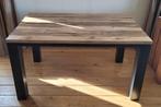 Eetkamertafel - antraciet/eikenkleur, Huis en Inrichting, Tafels | Eettafels, Ophalen, Gebruikt, 50 tot 100 cm, Antraciet, zwart, eikenprint
