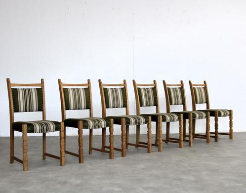 brutalist eetkamerstoelen | vintage stoelen | jaren 60 | eik, Huis en Inrichting, Stoelen, Gebruikt, Vijf, Zes of meer stoelen