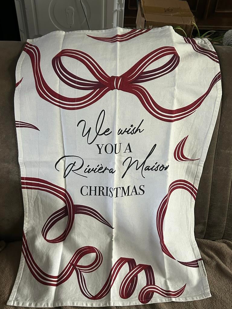 Riviera Maison Handdoek, Ophalen, Zo goed als nieuw, Wit, Handdoek