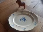 Blå ros serveerschaaltje van Gefle Zweden 1940-1950, Ophalen of Verzenden