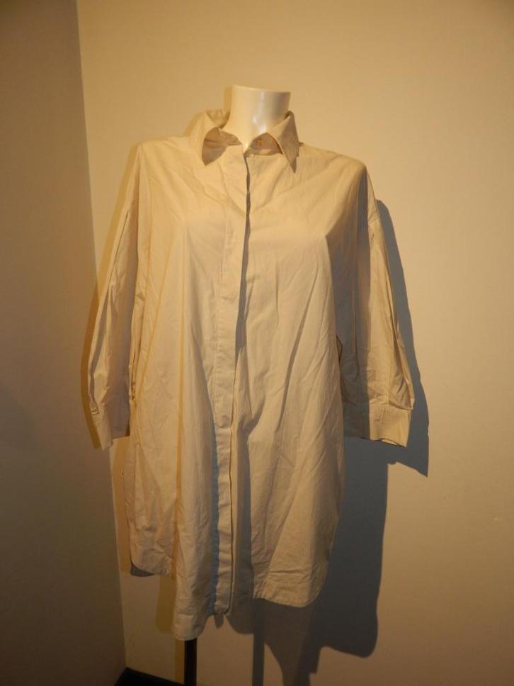 Marccain licht beige blouse tuniek baggy pof mouwen N4, Kleding | Dames, Blouses en Tunieken, Zo goed als nieuw, Maat 38/40 (M)
