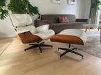 Eames lounge chair + ottoman (voetensteun) - Replica, Huis en Inrichting, Fauteuils, Ophalen, Gebruikt, Midcentury modern, Metaal