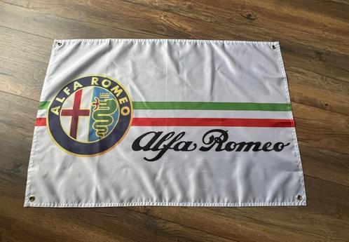ALFA ROMEO BANNER 60X90 MET BEVESTIGGING OGEN GARAGE ETC, Auto diversen, Wieldoppen, Nieuw, Ophalen of Verzenden