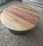 Salontafel Casey, rond, mangohout, metaal, Ophalen, 50 tot 100 cm, Rond, 50 tot 100 cm
