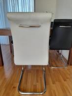 eetkamerstoel, Huis en Inrichting, Stoelen, Ophalen, Wit, Leer, Twee