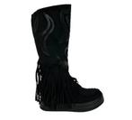 Suedine Western Fringie Boots, Ophalen of Verzenden, Nieuw, Zwart, Hoge laarzen