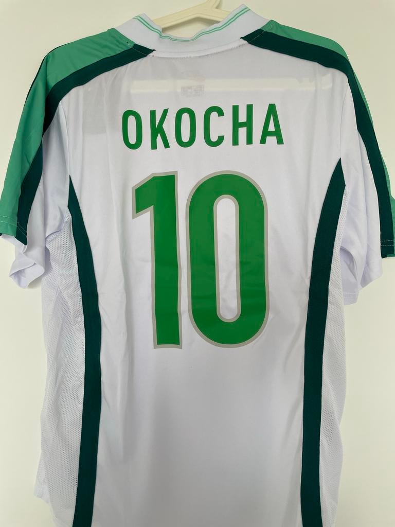 Retro Nigeria Okocha Shirt WK 1998 - Maat Large noke vintage, Ophalen of Verzenden, Nieuw, Maat 52/54 (L), Wit