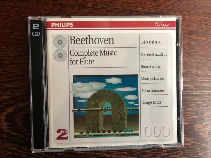 ( Beethoven - Complete Music for Flute - 2 CD, Cd's en Dvd's, Cd's | Klassiek, Zo goed als nieuw, Overige typen, Classicisme, Ophalen of Verzenden