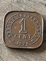 1 Cent 1920 Strait Settlements, Verzenden, Zuidoost-Azië, Losse munt