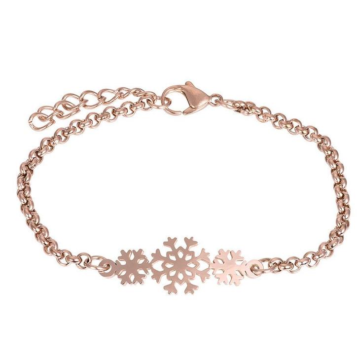 ixxxi Armband Snow Flake rosé, Sieraden, Tassen en Uiterlijk, Armbanden, Nieuw, Staal, Roze, Ophalen of Verzenden